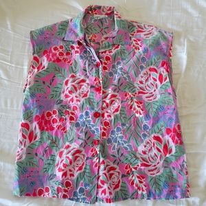 80s Vintage floral blouse